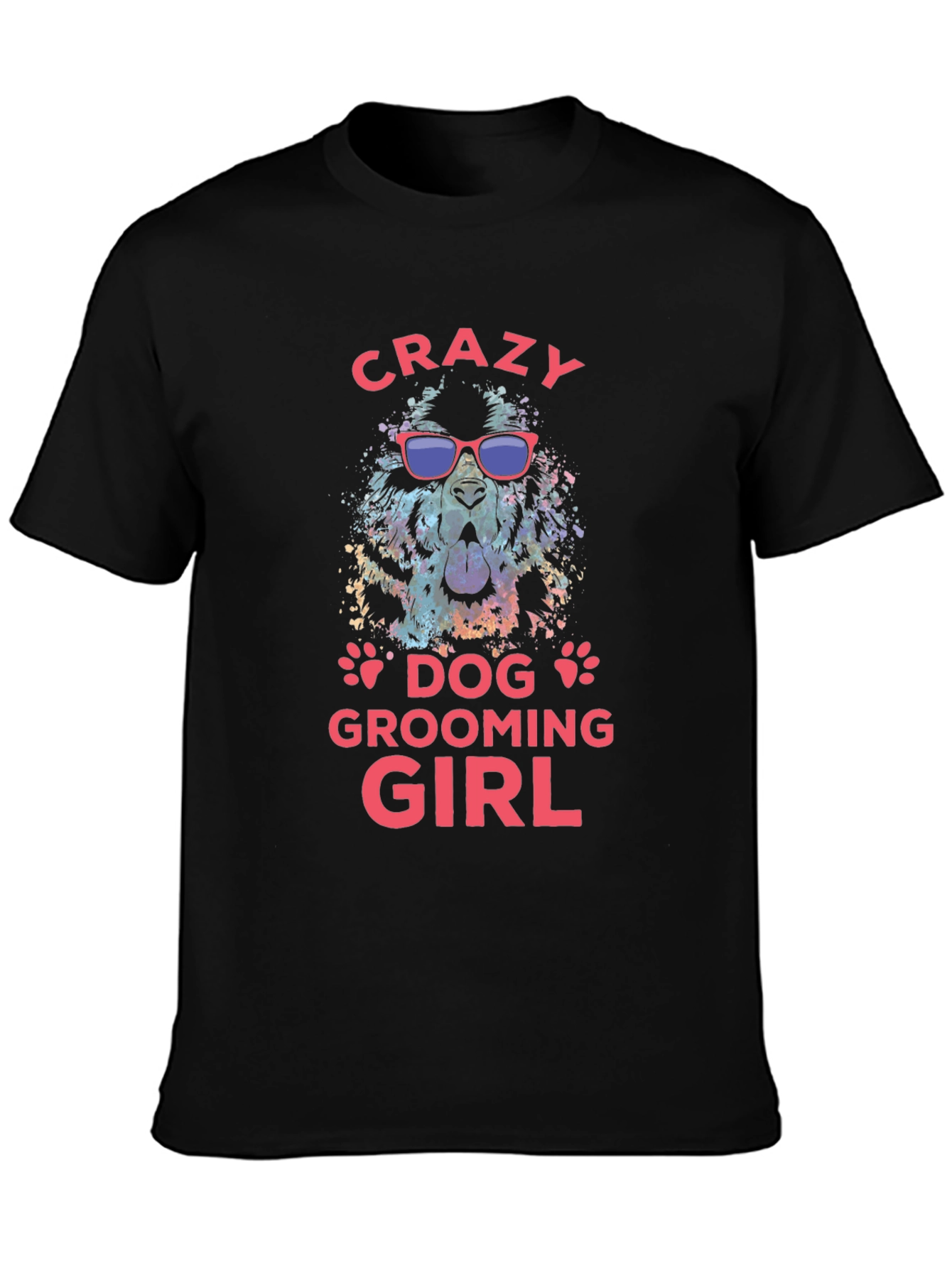 Crazy Dog Grooming Girl T-Shirt