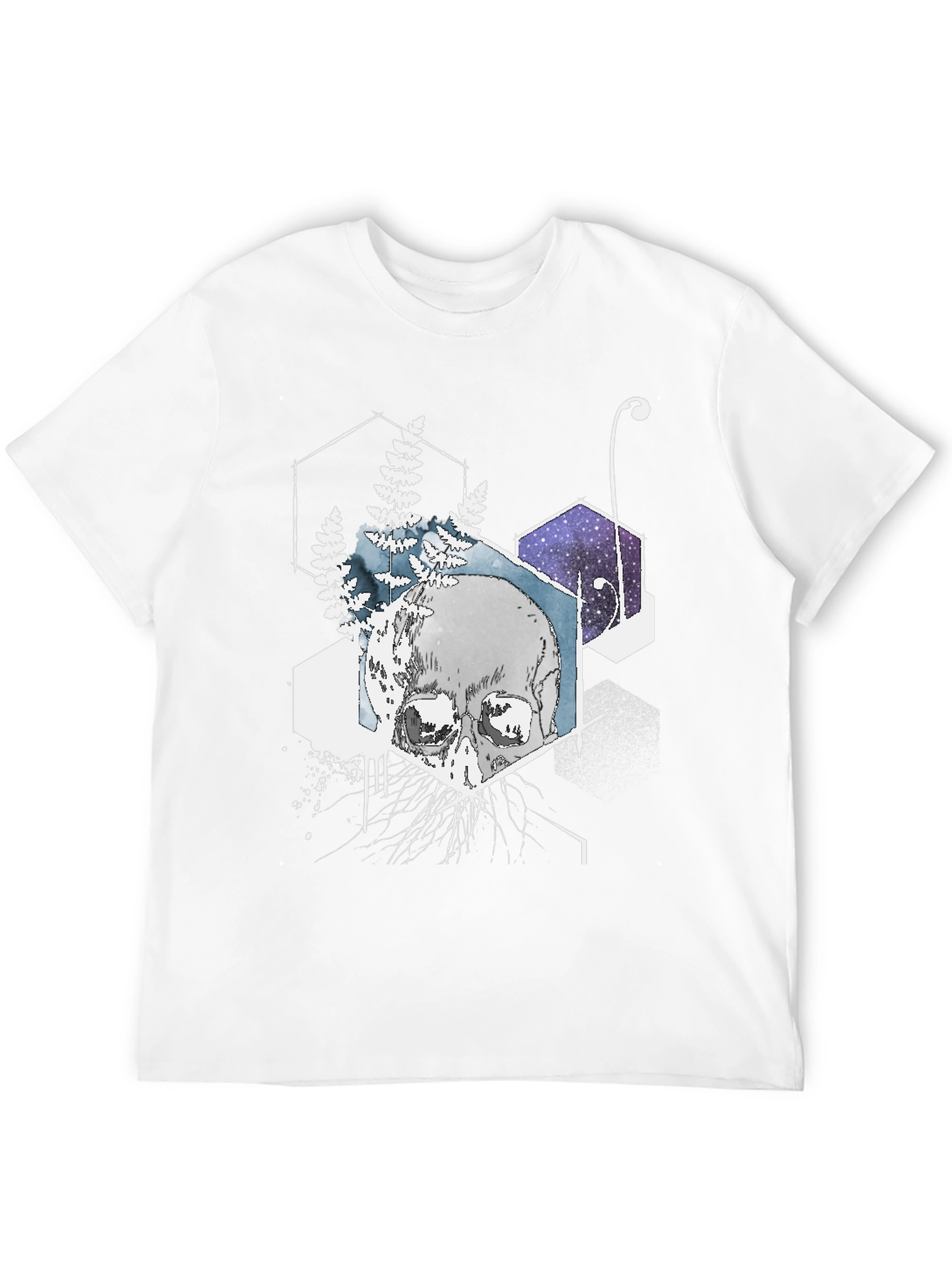 Geometric Skull T-Shirt - Black Graphic Tee