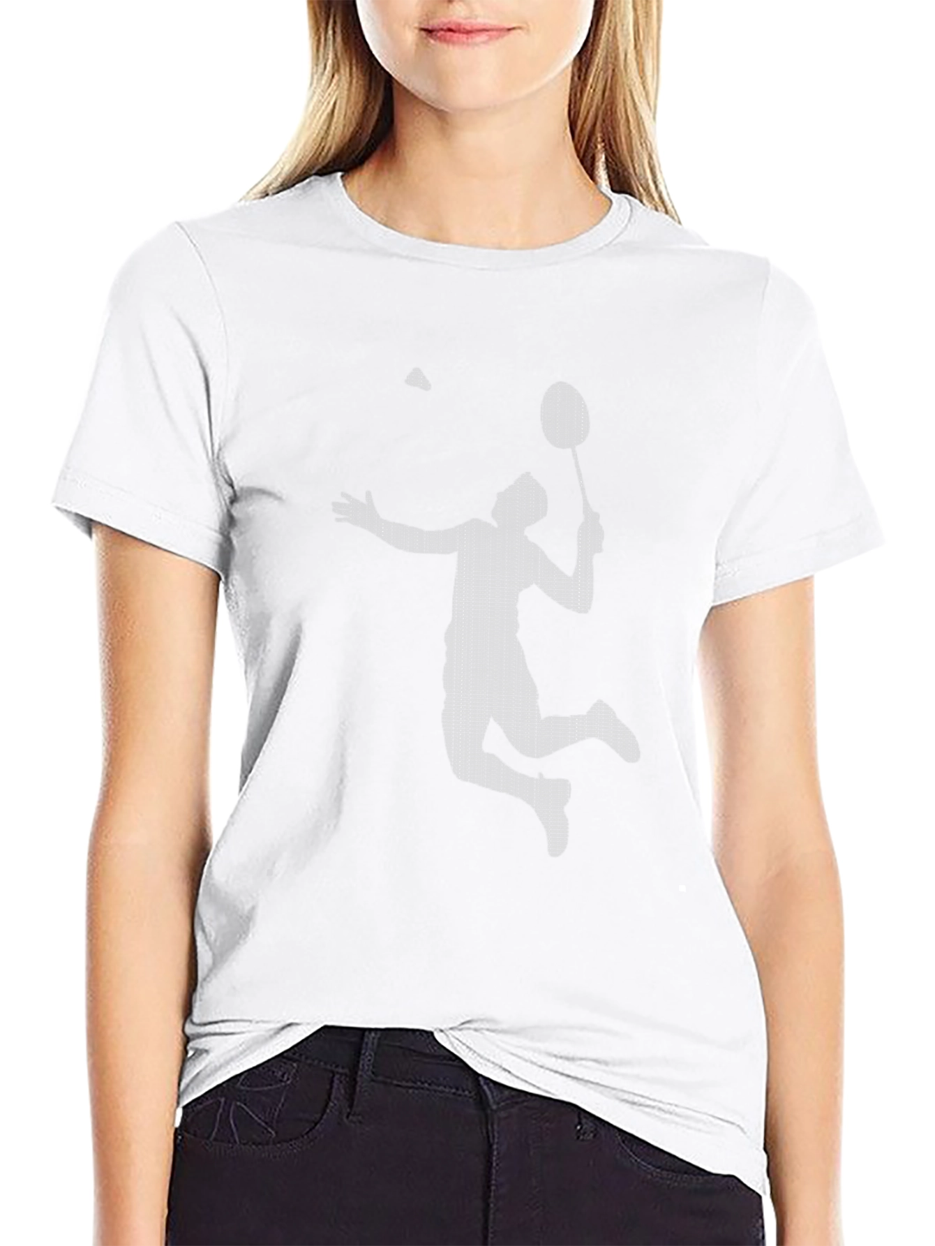 Badminton Smash Graphic Tee - Black