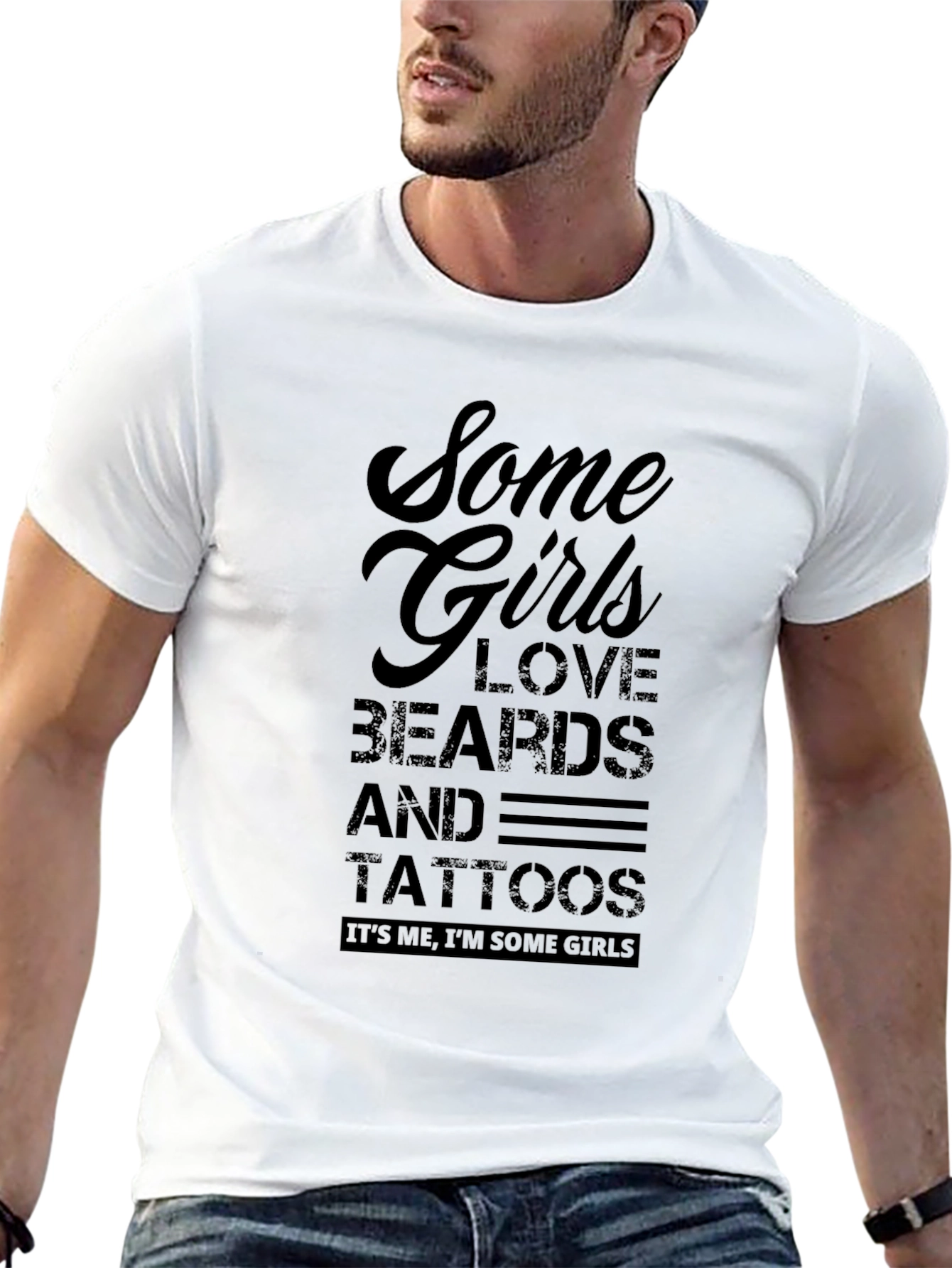 Some Girls Love Beards & Tattoos Black T-Shirt