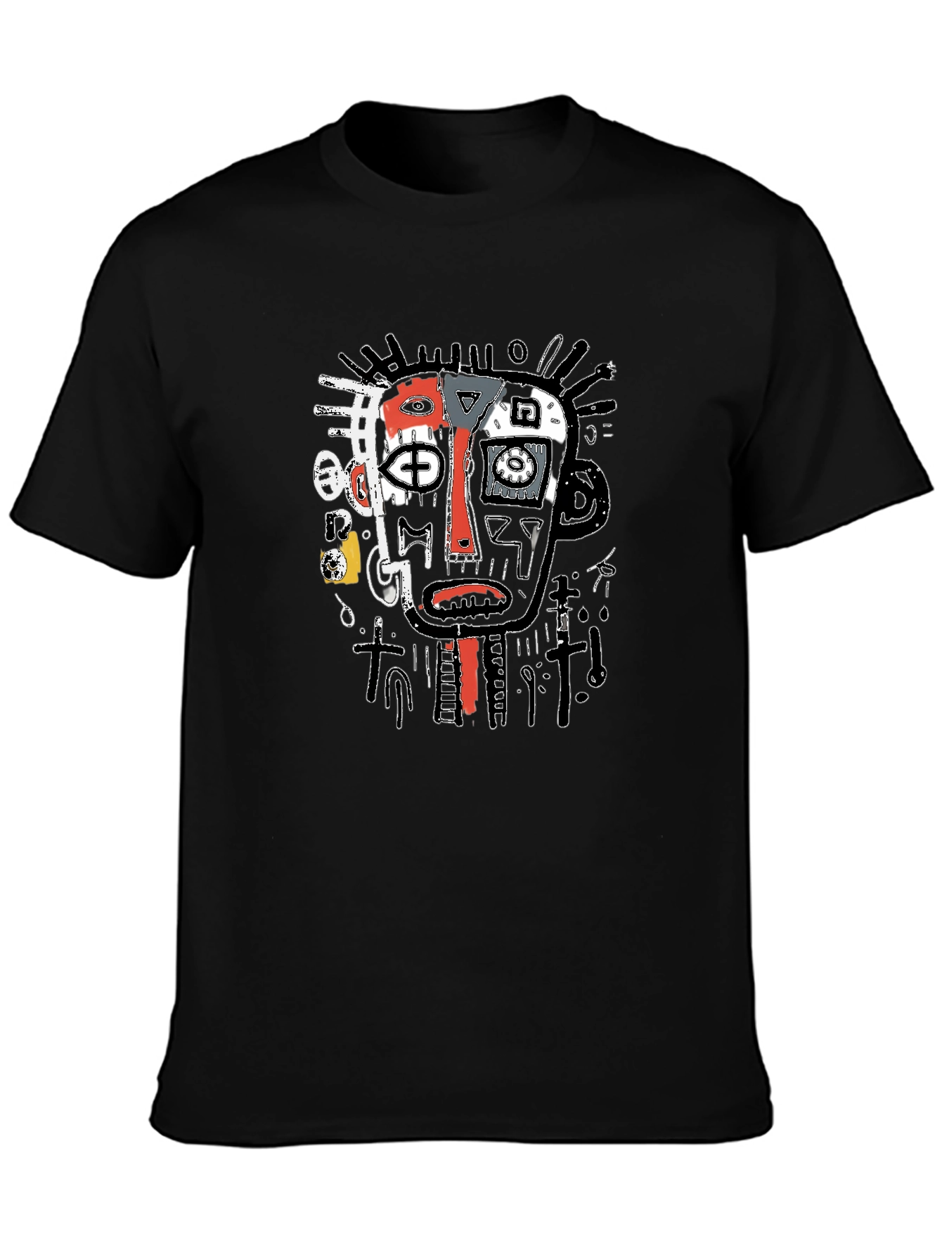 Abstract Face Graphic Print T-Shirt