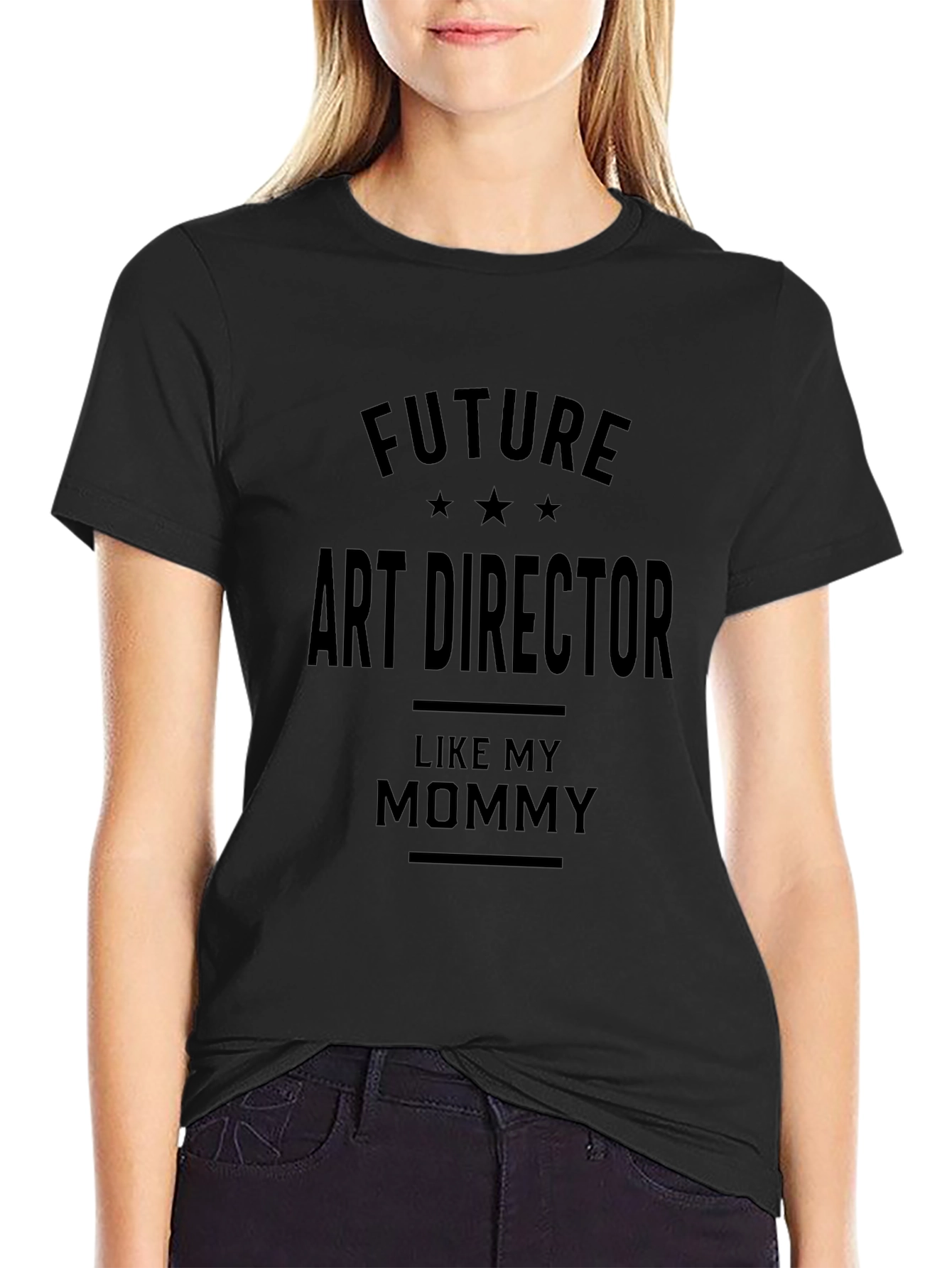 Future Art Director Like My Mommy Black T-Shirt