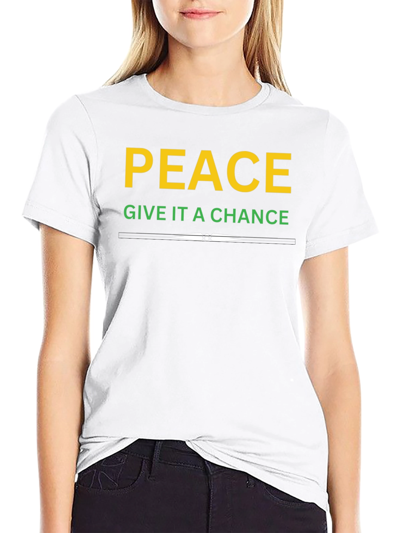 Peace Give It A Chance T-Shirt - Black