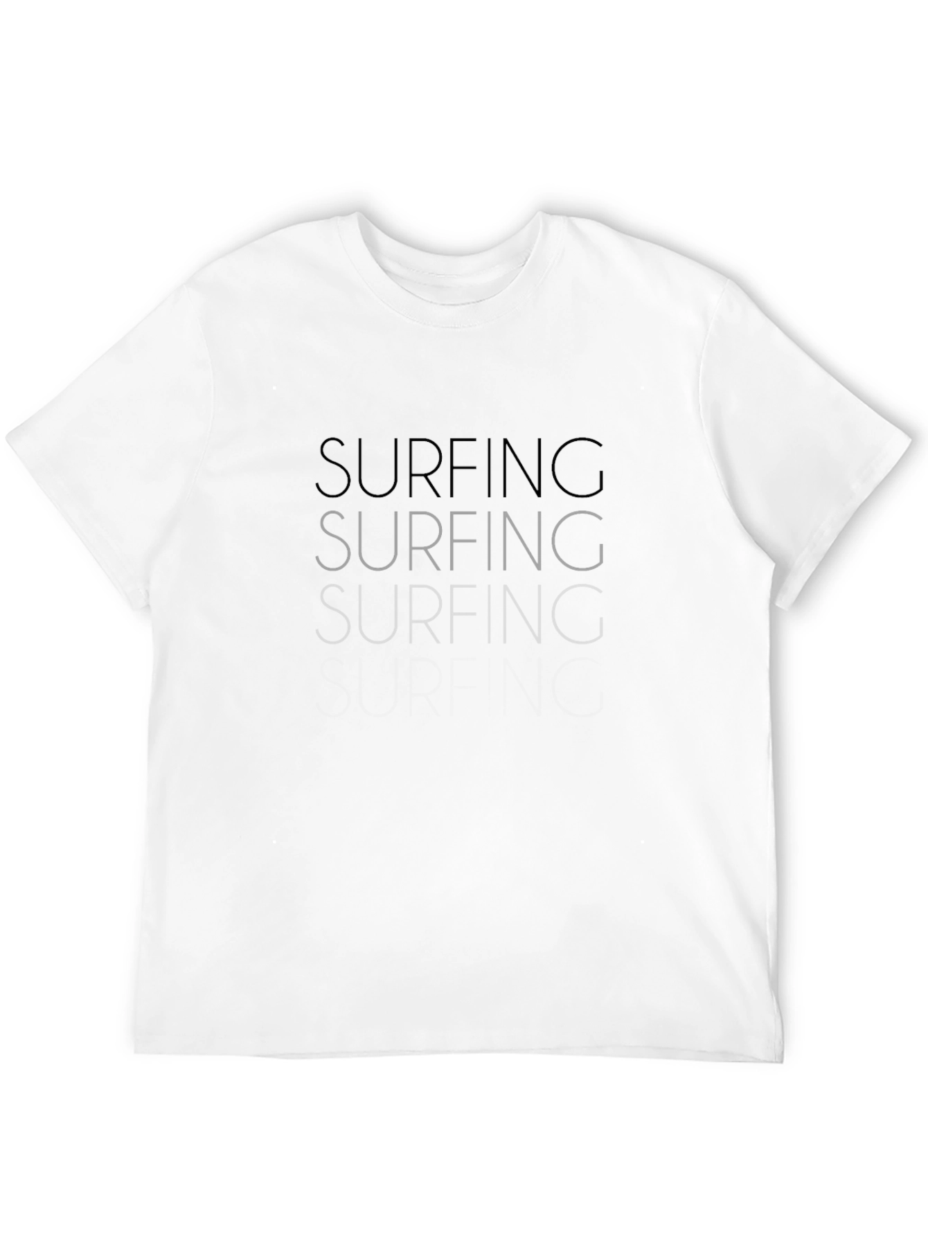 Mens Black Surfing Graphic Tee