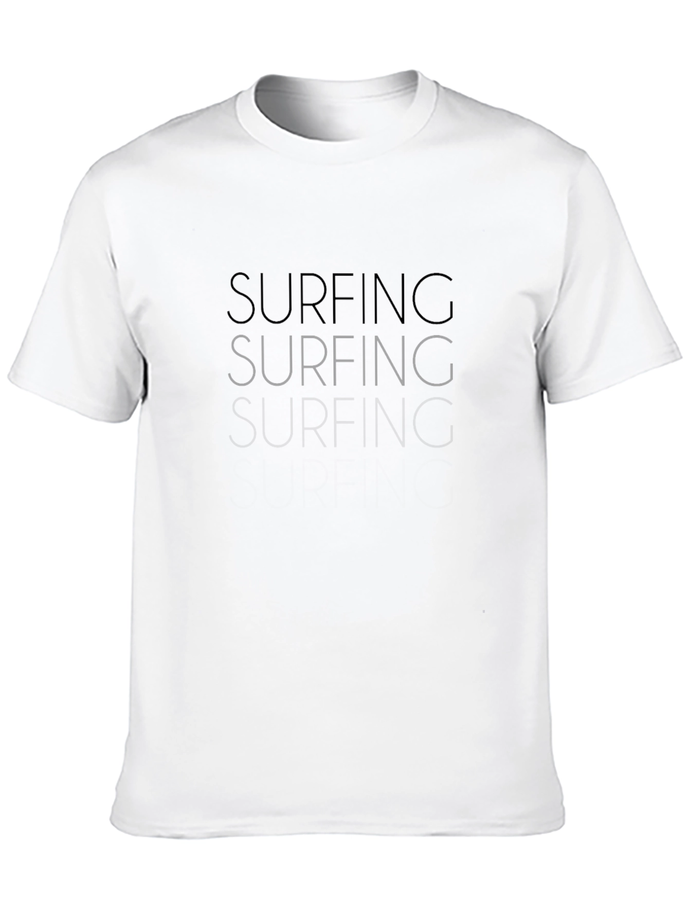 Mens Black Surfing Graphic Tee