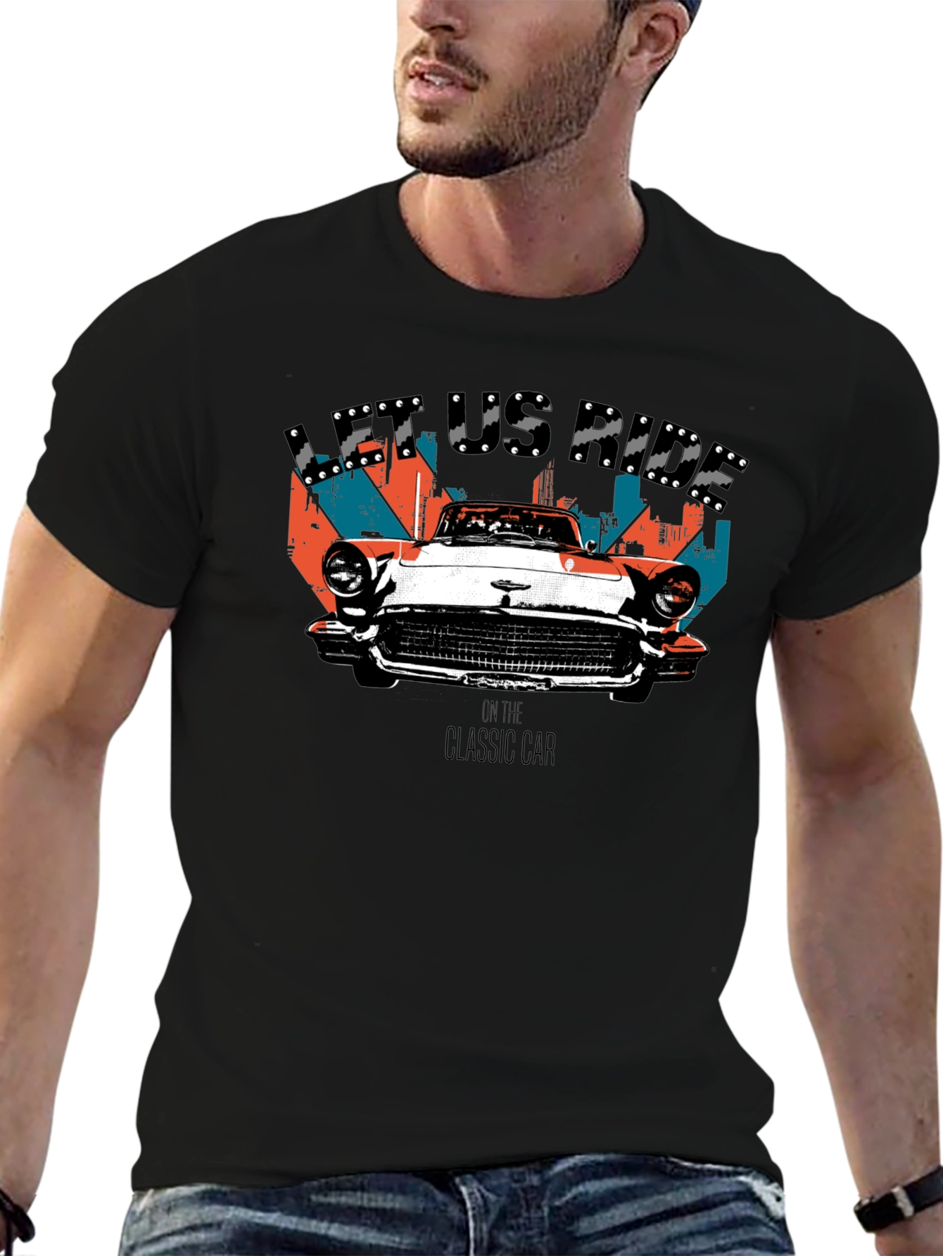 Classic Car Graphic Tee - Let Us Ride