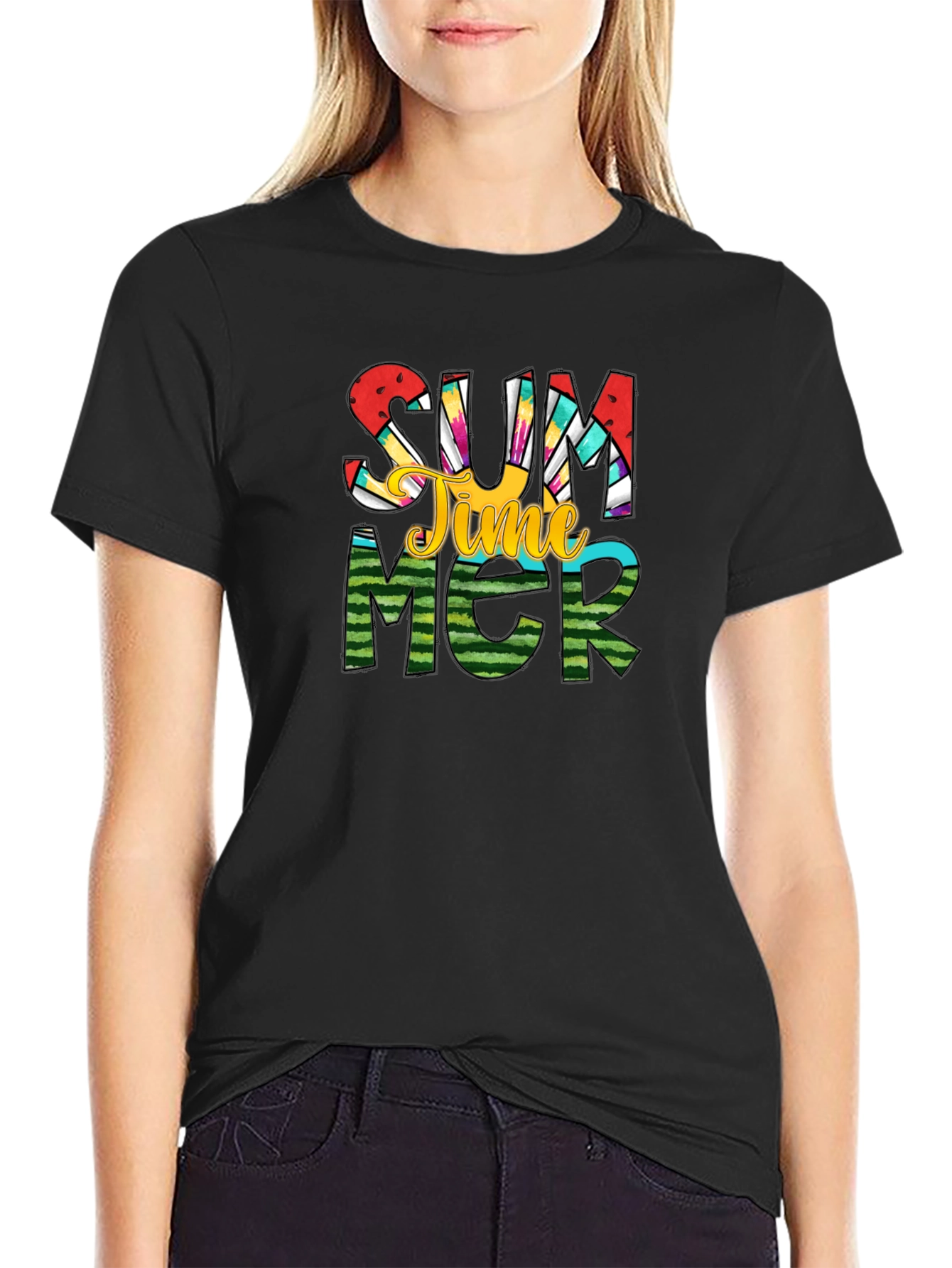 Summer Time Graphic Tee - Black
