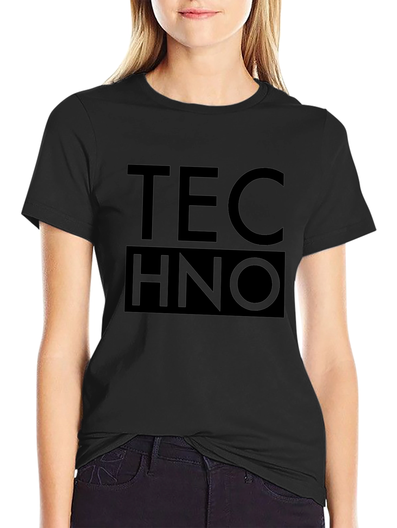 Techno Graphic Black T-Shirt