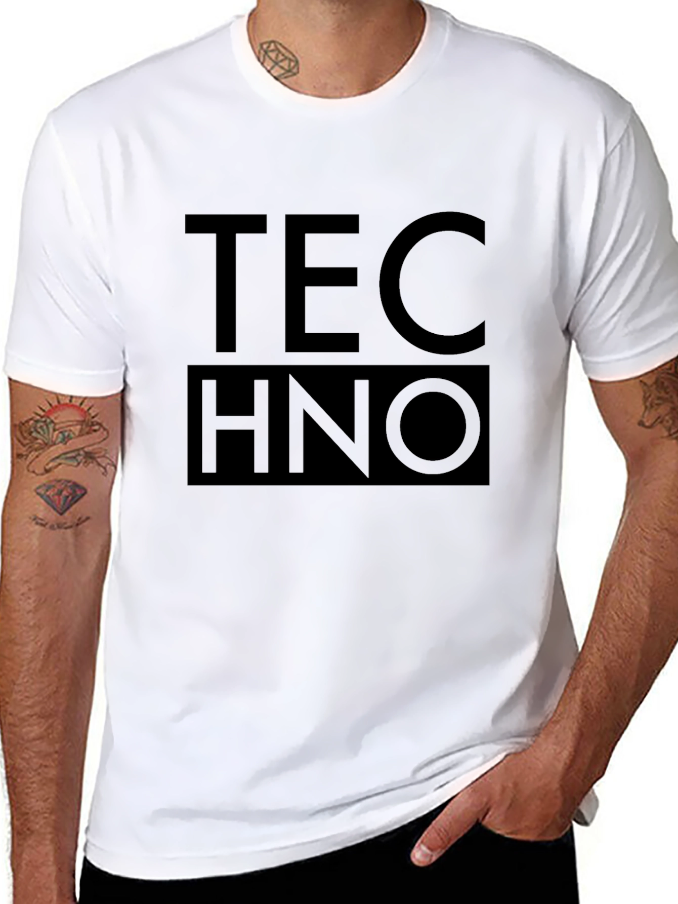 Techno Graphic Black T-Shirt