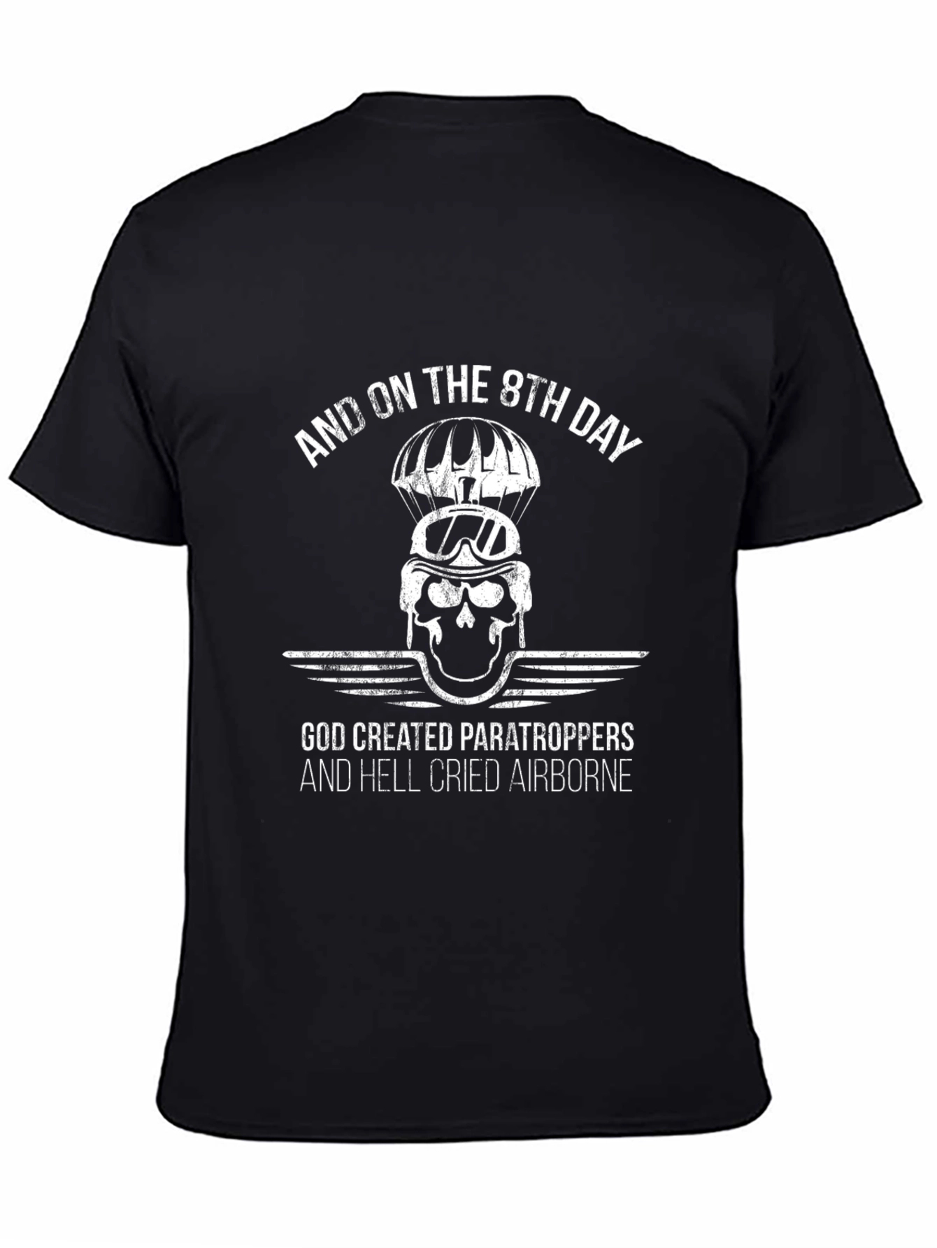 Paratrooper Skull Graphic Tee - Airborne Style