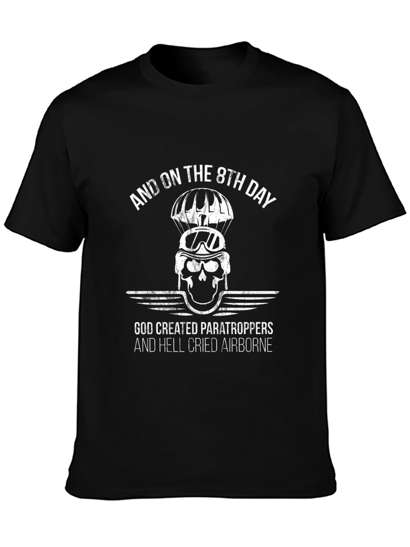 Paratrooper Skull Graphic Tee - Airborne Style