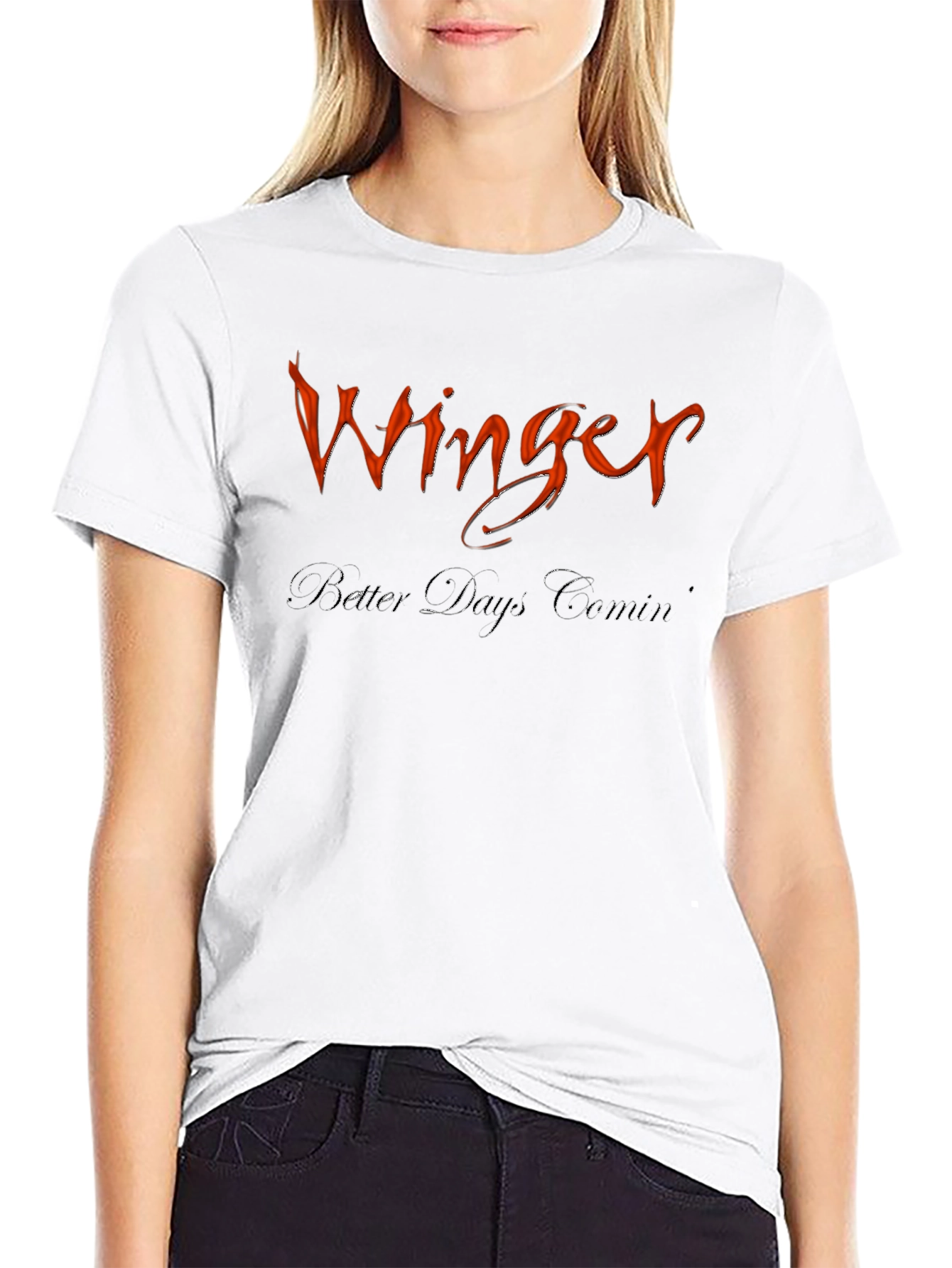 Winger Band Black Graphic T-Shirt