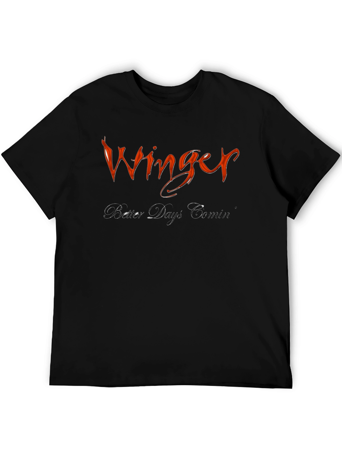 Winger Band Black Graphic T-Shirt
