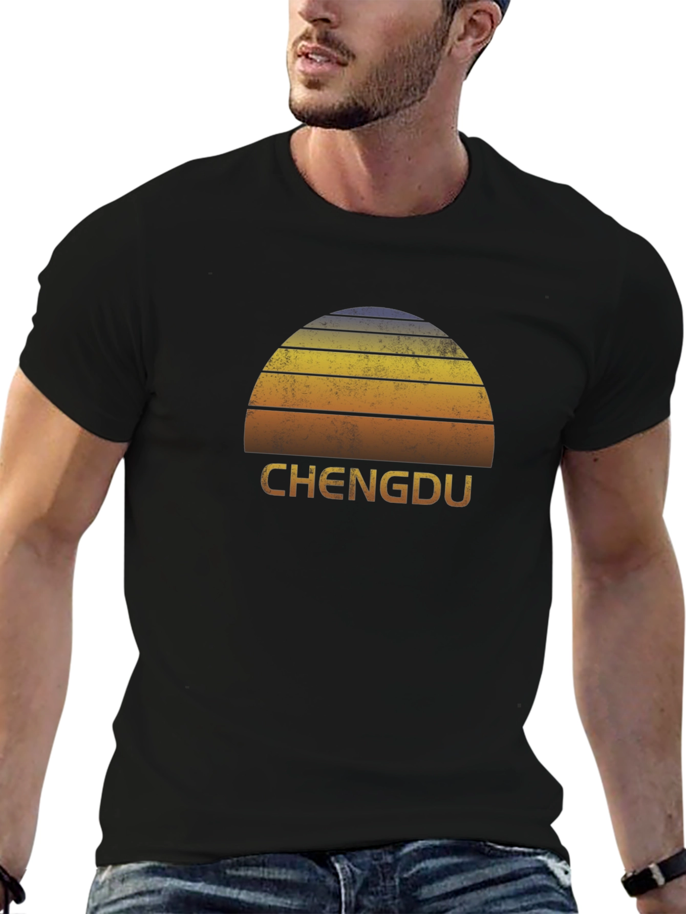Chengdu Retro Sunset Graphic Tee - City Pride T-Shirt