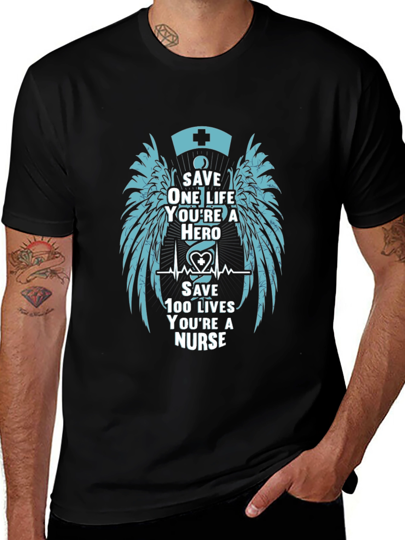 Nurse Hero Graphic T-Shirt