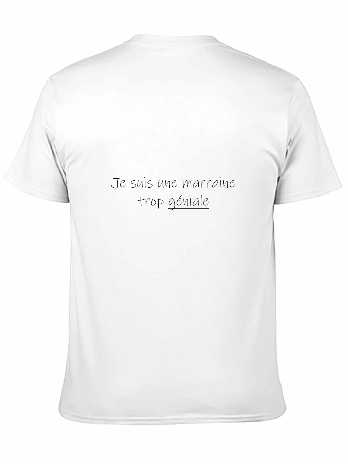 Stylish Black Graphic Tee - Je suis une marraine
