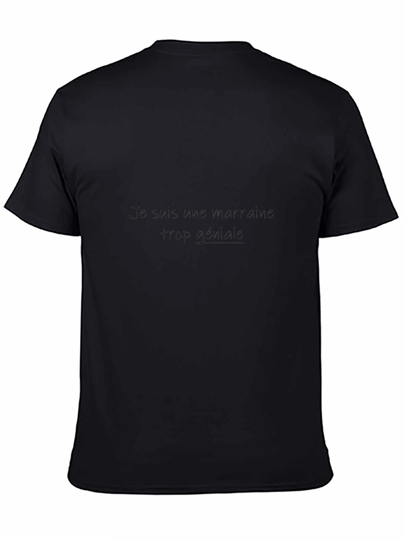 Stylish Black Graphic Tee - Je suis une marraine