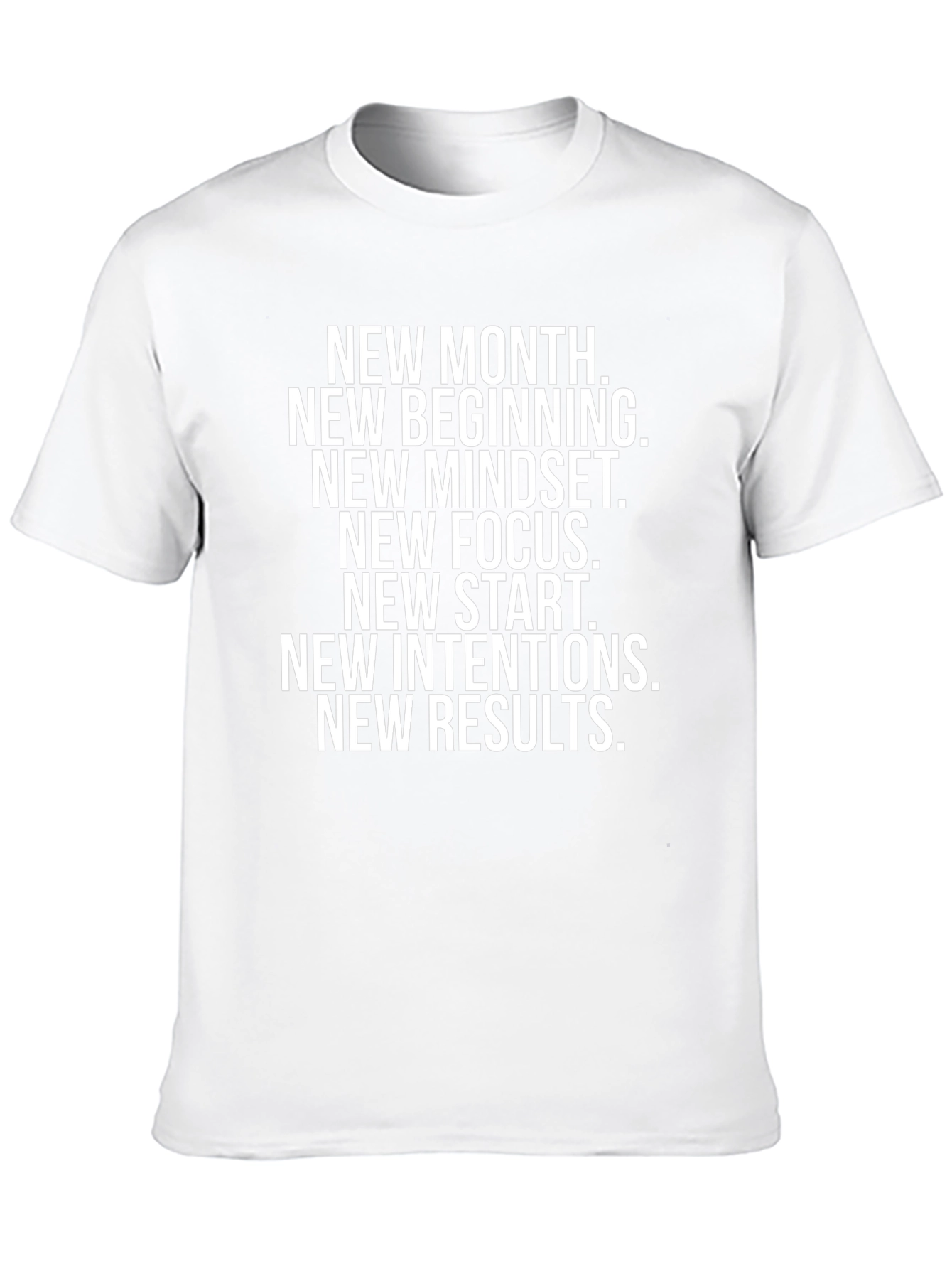 Motivational Black T-Shirt: New Month New You