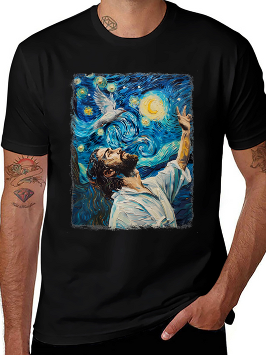 Starry Night Jesus Graphic Tee