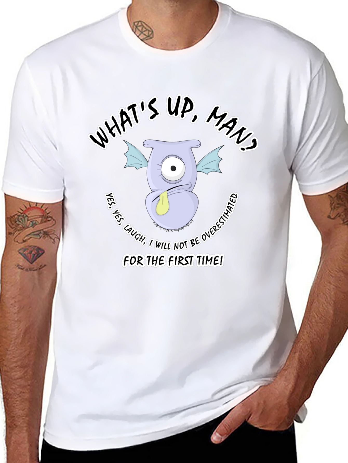 Humorous Monster Graphic T-Shirt