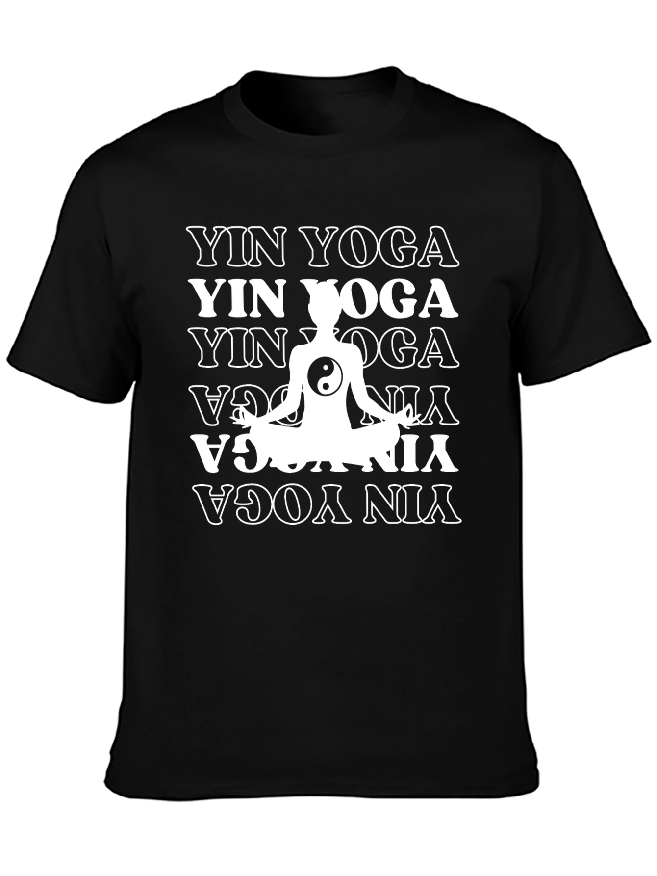 Yin Yoga Graphic Tee - Meditating Yin & Yang