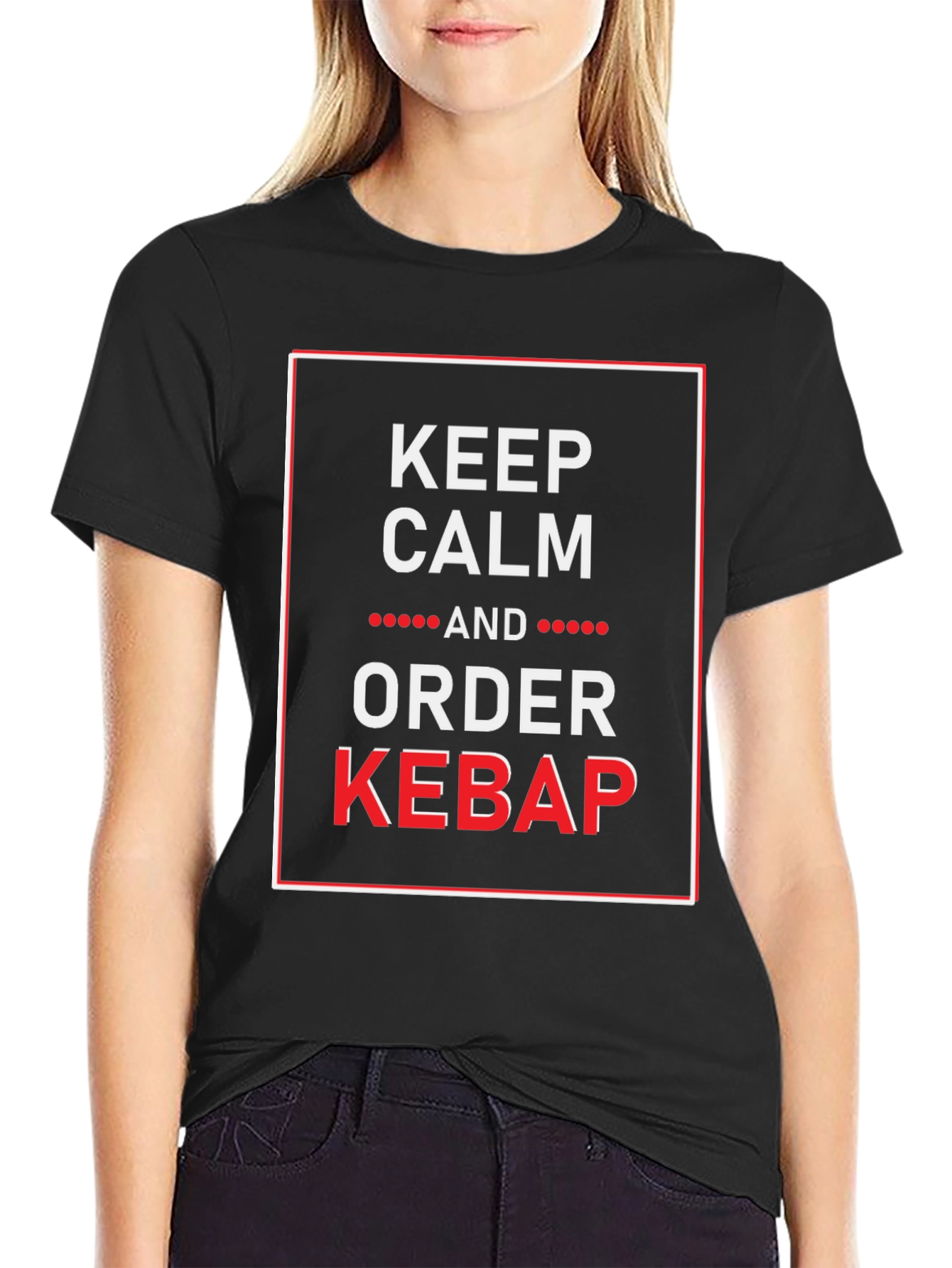 Keep Calm and Order Kebab Funny Graphic Tee