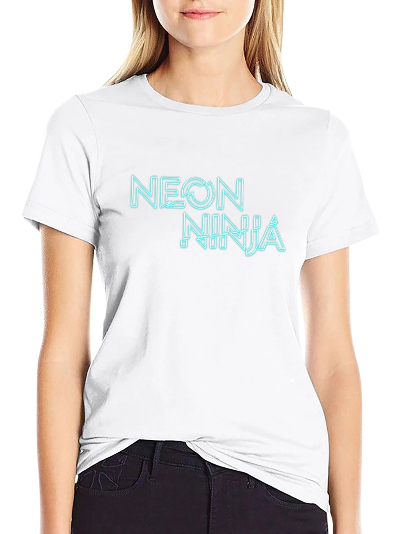 Neon Ninja Graphic Black T-Shirt