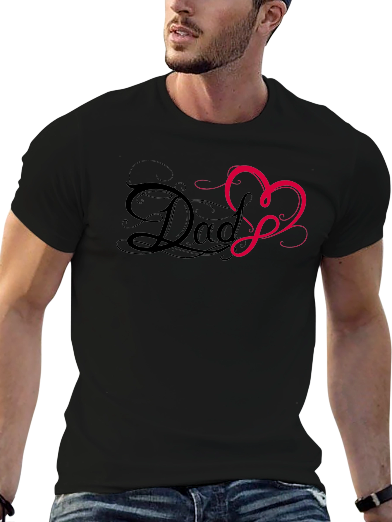 Dad Heart T-Shirt - Mens Graphic Tee