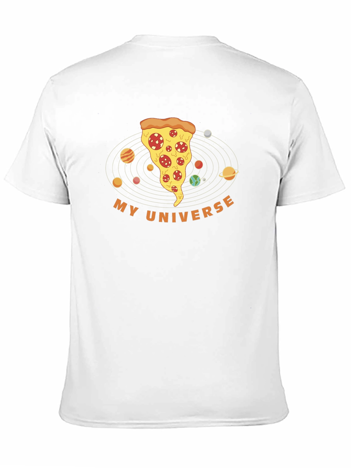 Pizza Universe Graphic Tee - Black Cotton Blend
