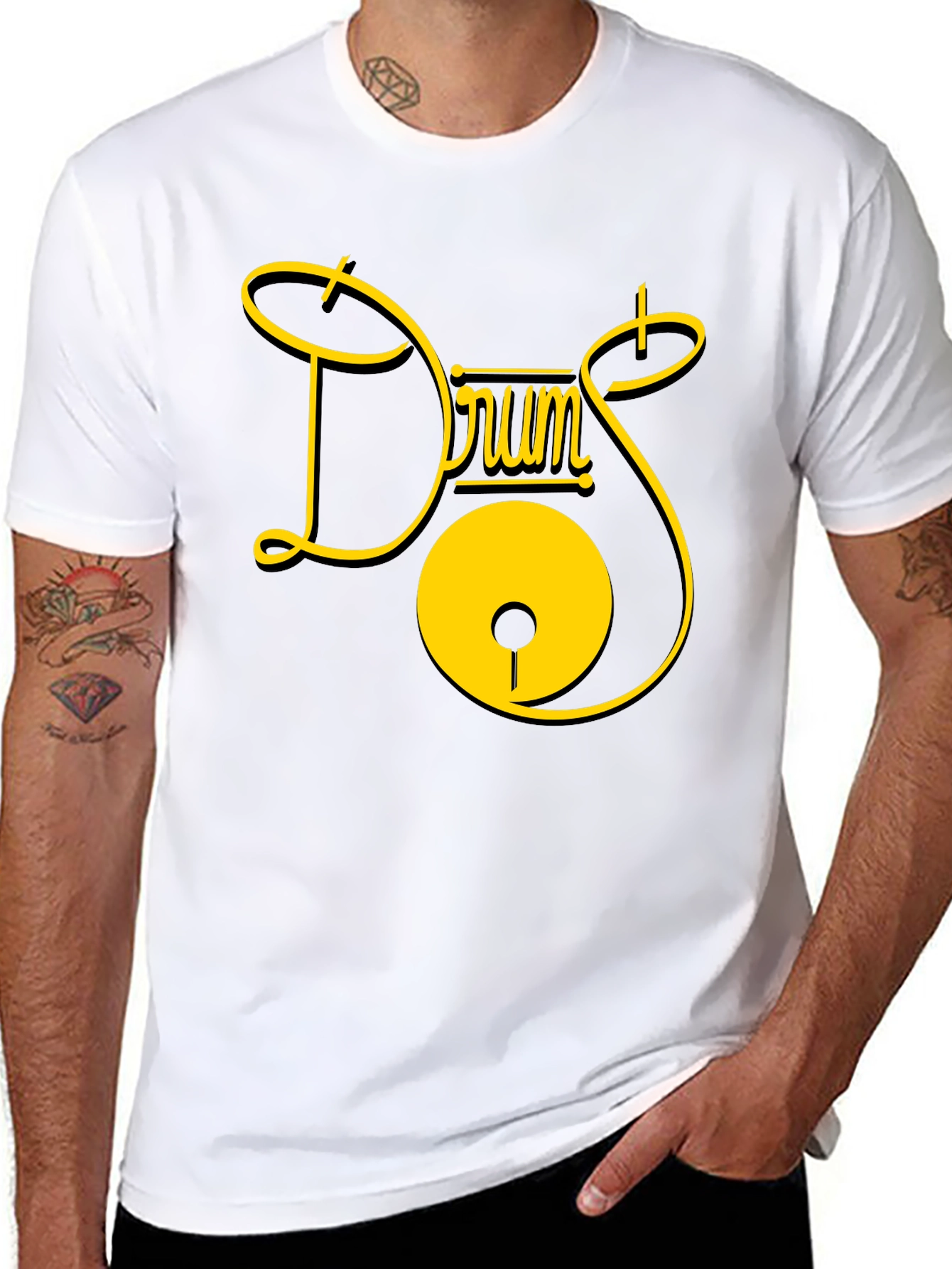 Drums Graphic Tee - Stylish Musician T-Shirt