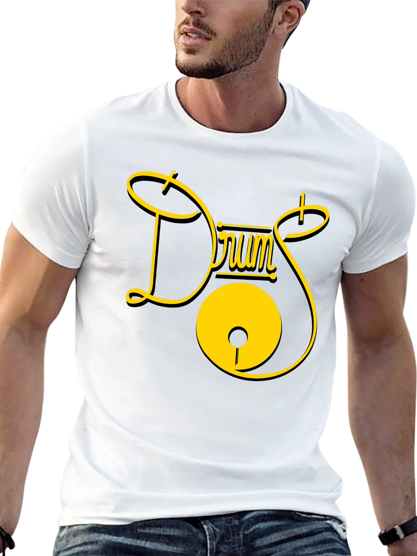 Drums Graphic Tee - Stylish Musician T-Shirt