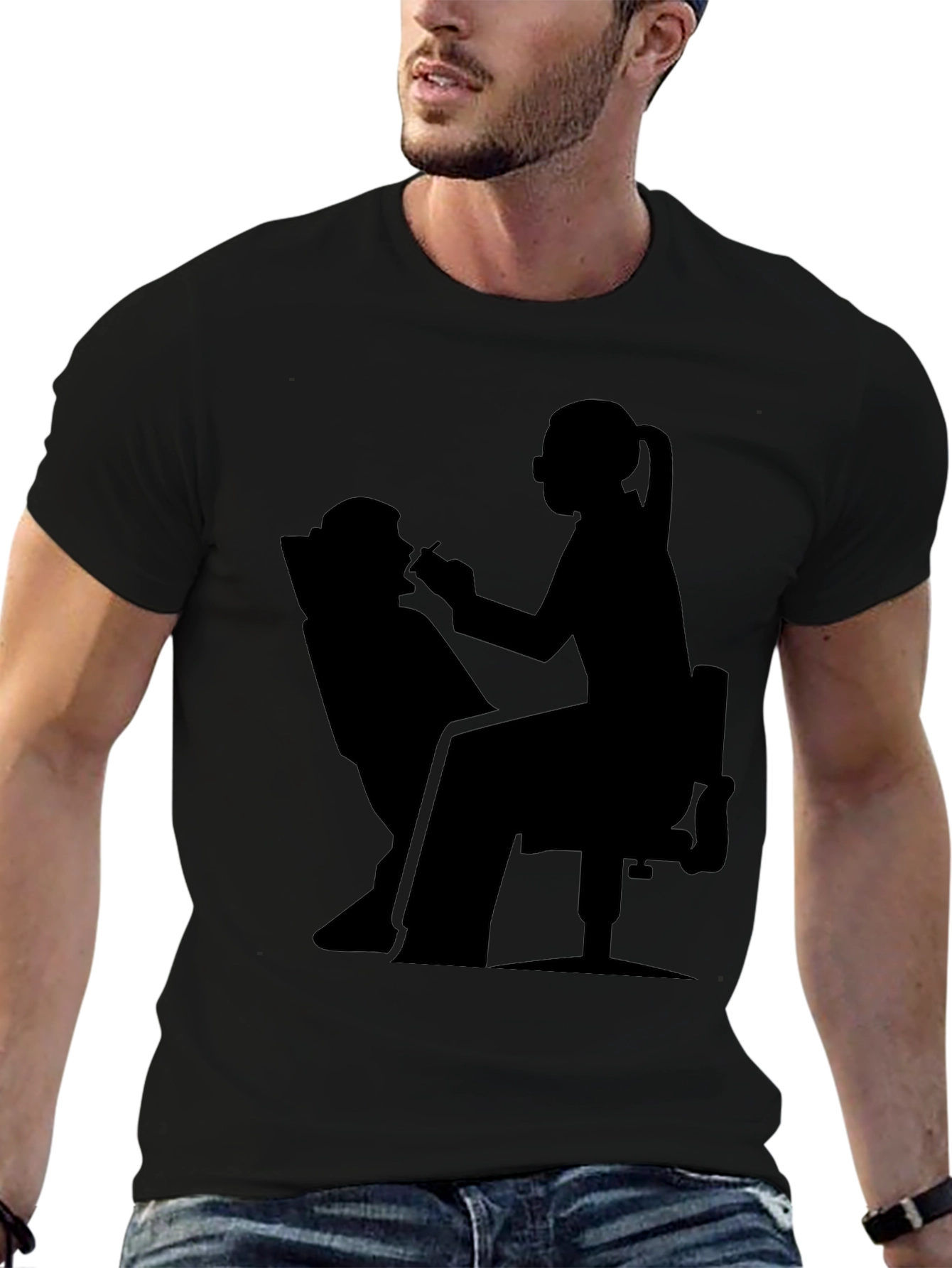 Dentist Silhouette Graphic T-Shirt