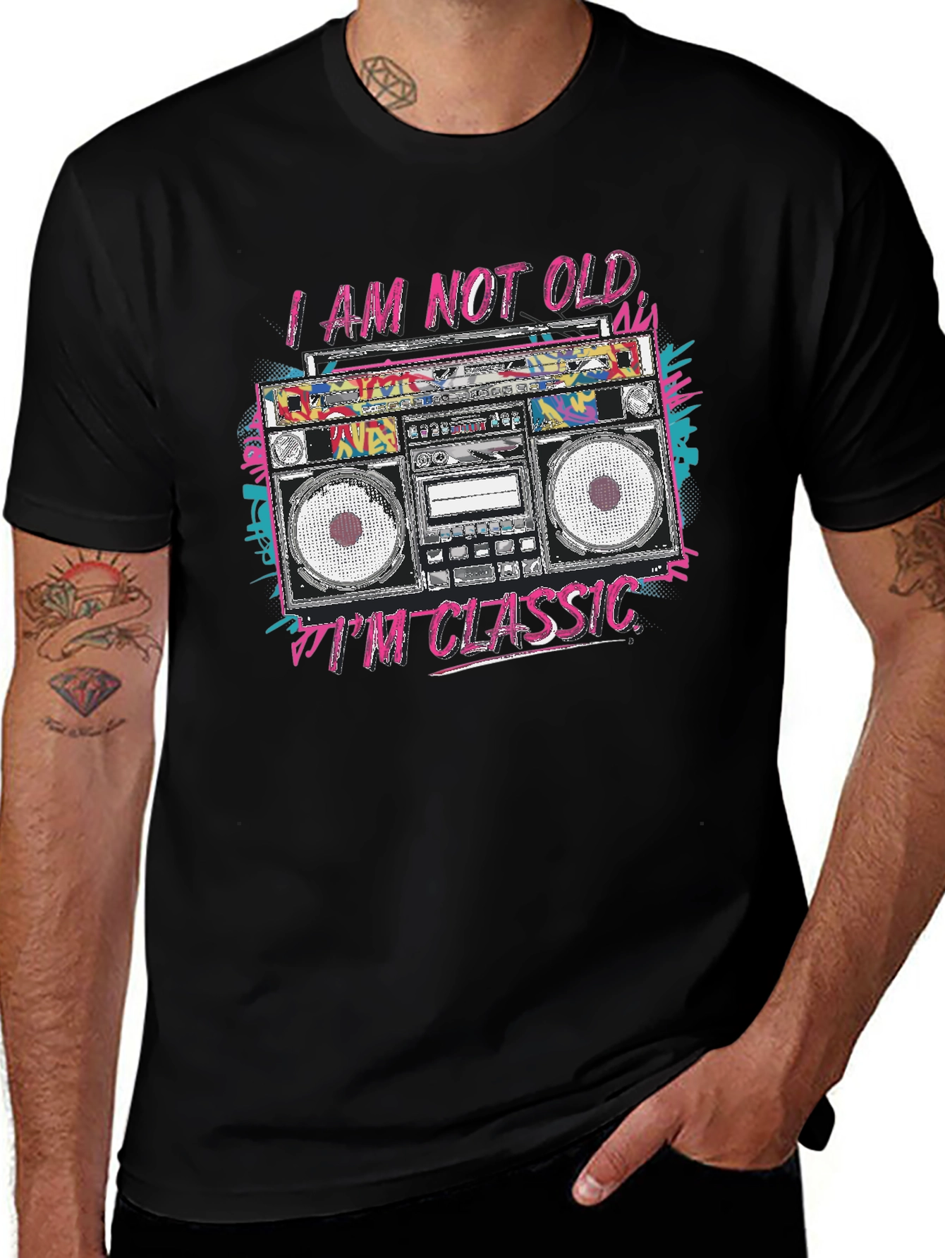 Classic Boombox T-Shirt - Retro Style Tee