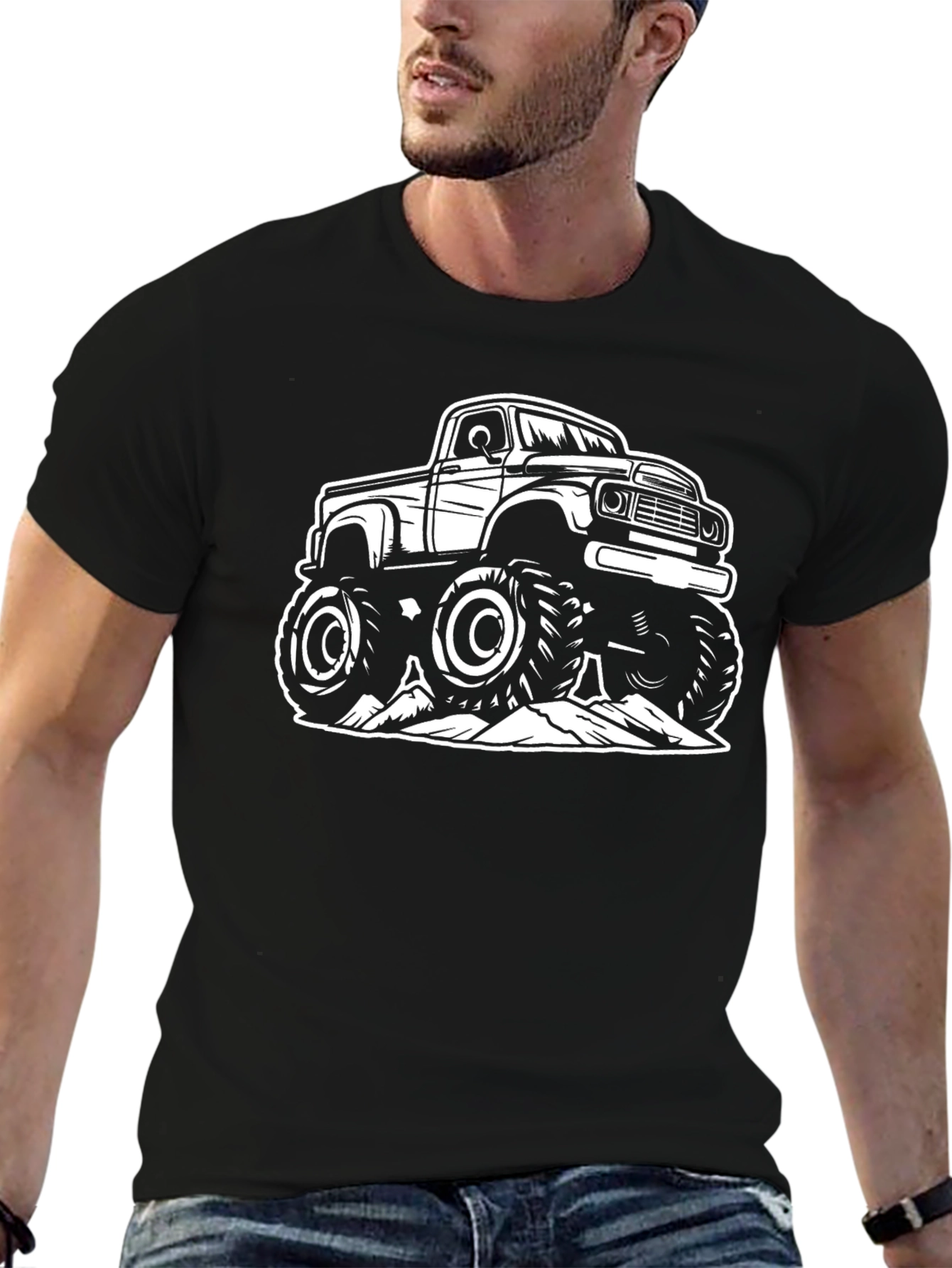 Monster Truck Graphic Tee - Black