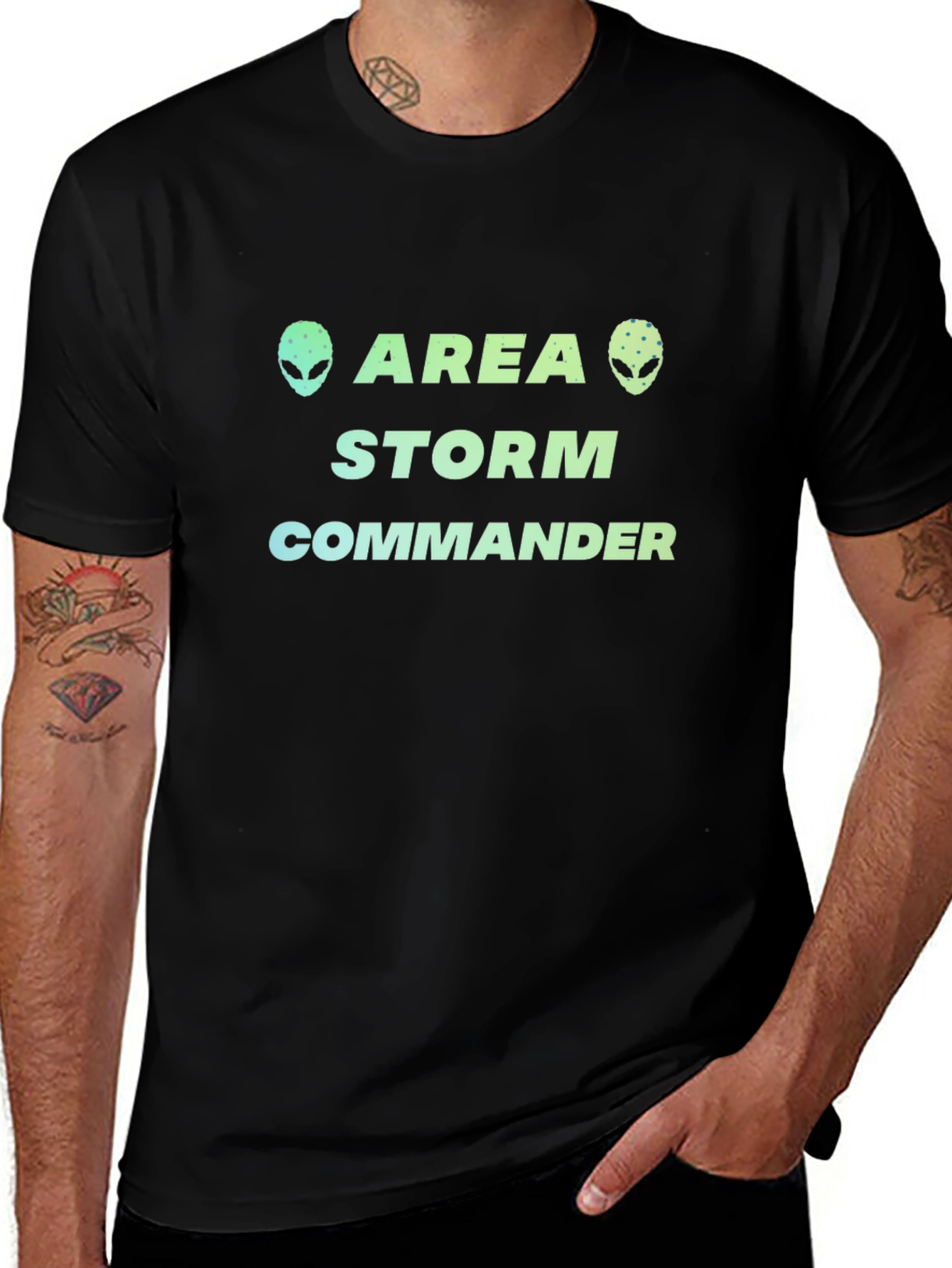 Area Storm Commander T-Shirt - Alien Design
