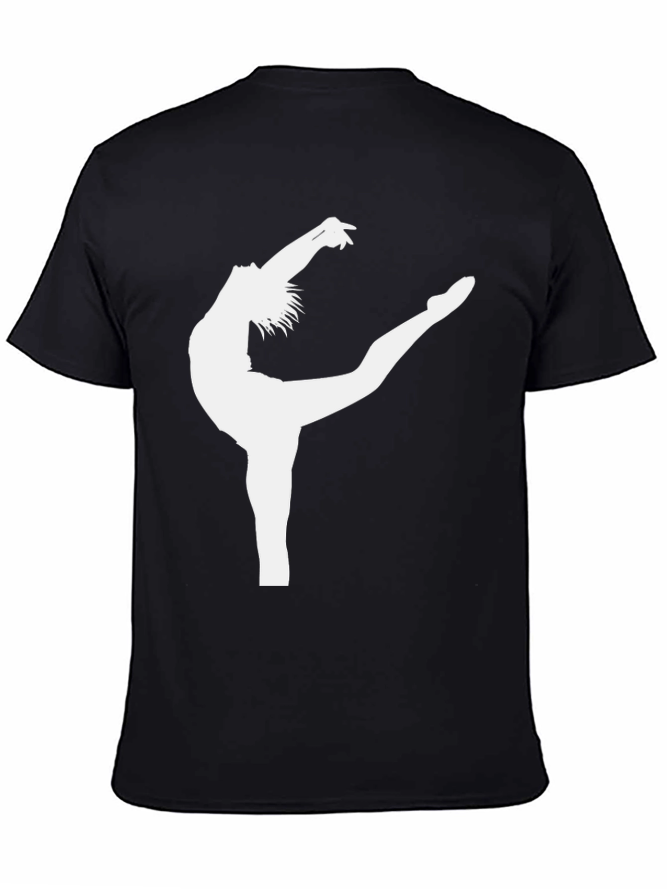 Gymnast Silhouette Graphic Black Tee
