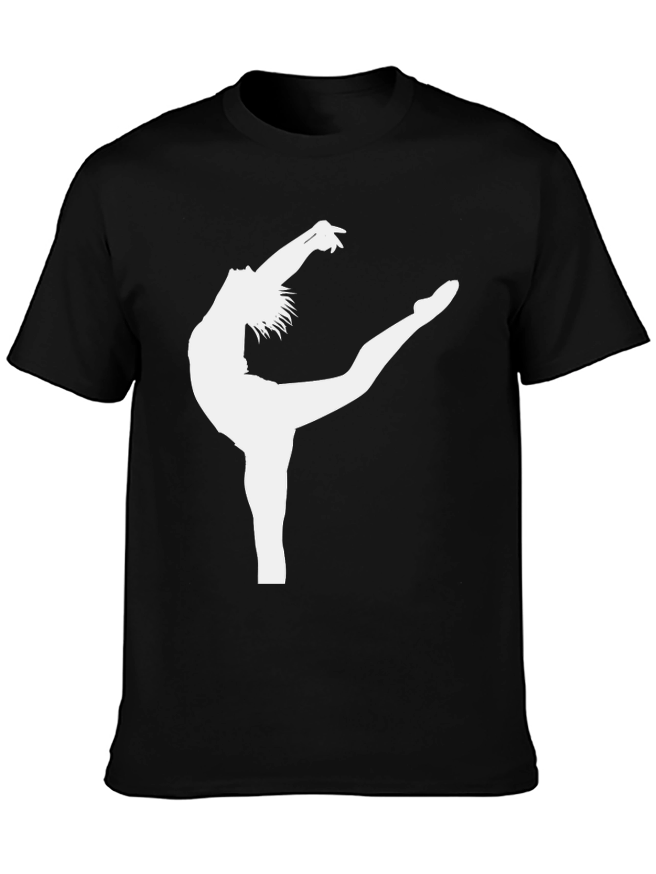 Gymnast Silhouette Graphic Black Tee