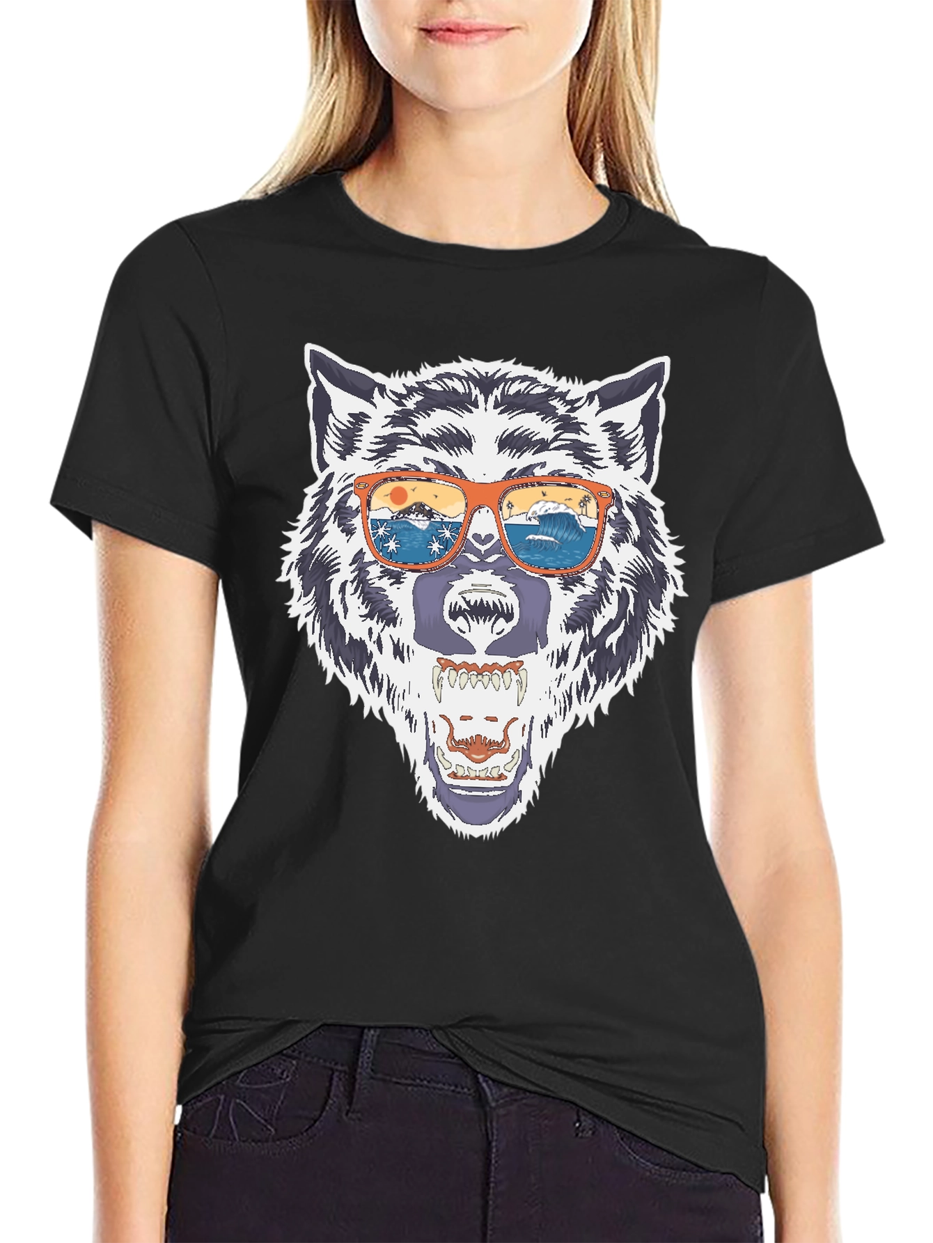 Wolf in Sunglasses Graphic Tee