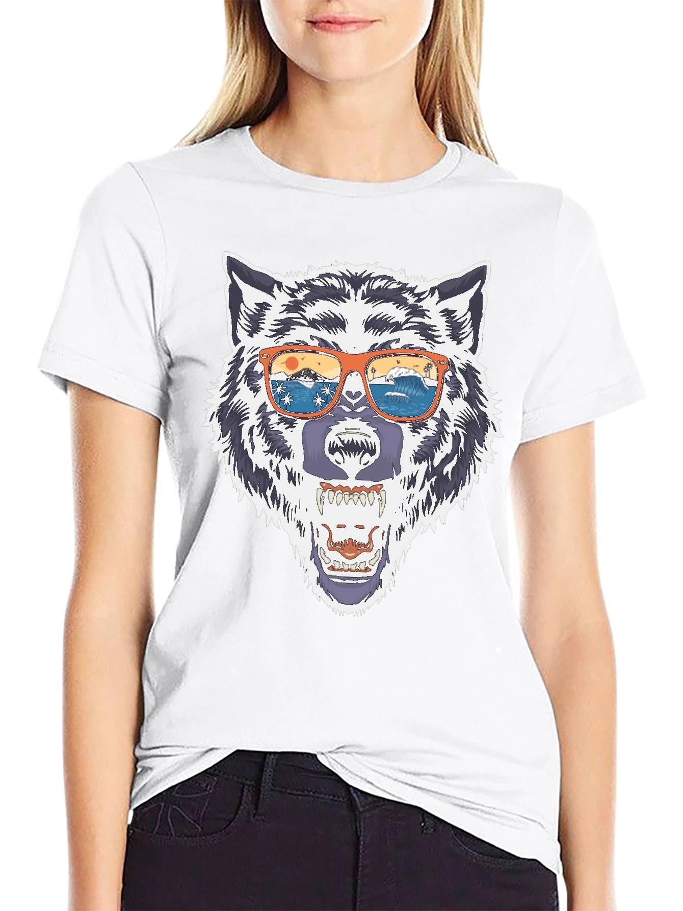 Wolf in Sunglasses Graphic Tee