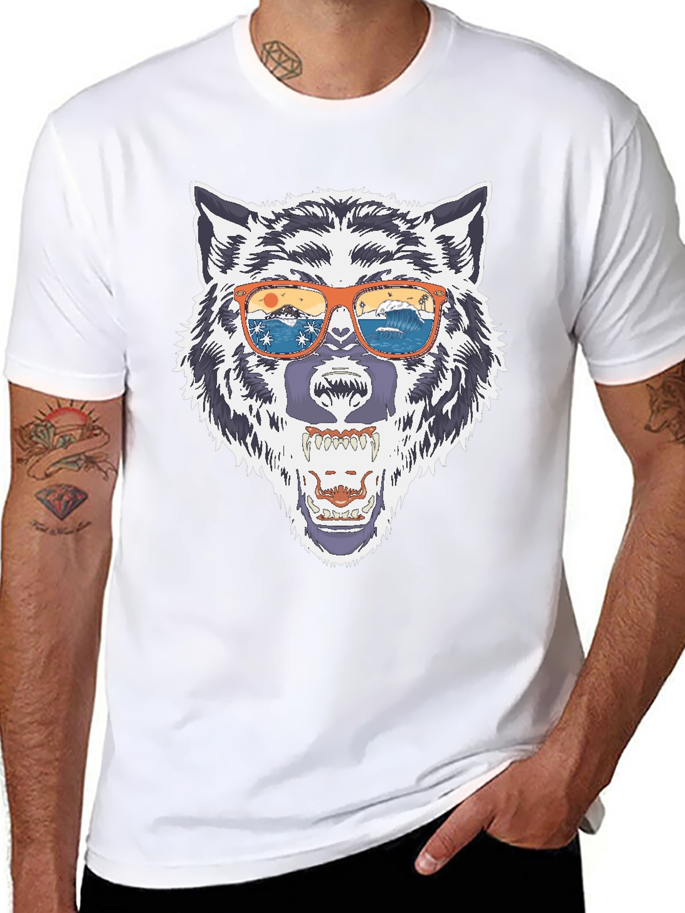 Wolf in Sunglasses Graphic Tee