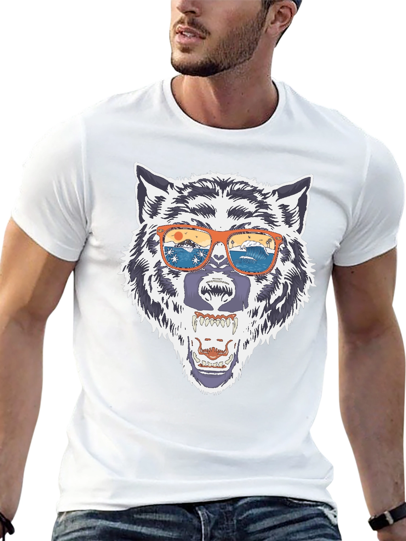 Wolf in Sunglasses Graphic Tee