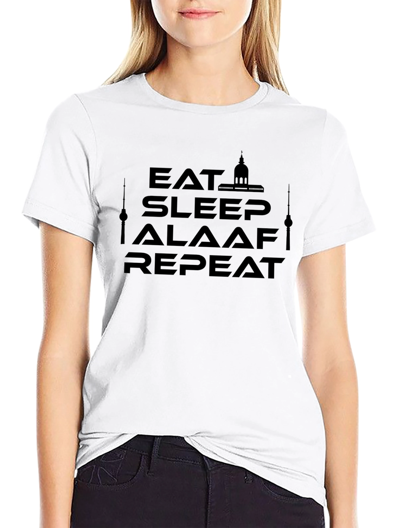 Eat Sleep Alaaf Repeat Black T-Shirt