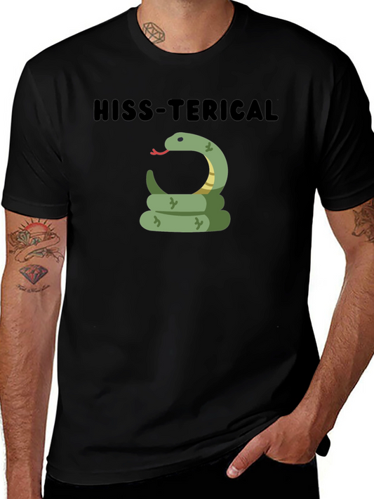 Hiss-terical Snake Graphic Black T-Shirt