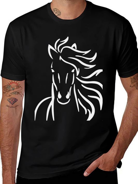 Horse Graphic Tee - Mens Black T-Shirt