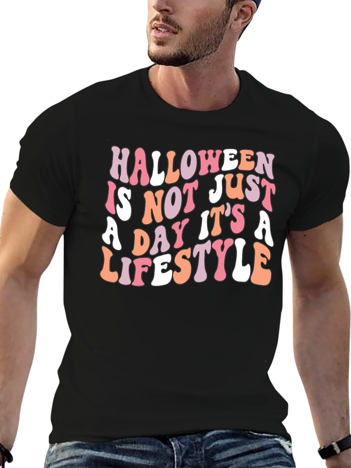 Halloween Lifestyle T-Shirt - Black Graphic Tee