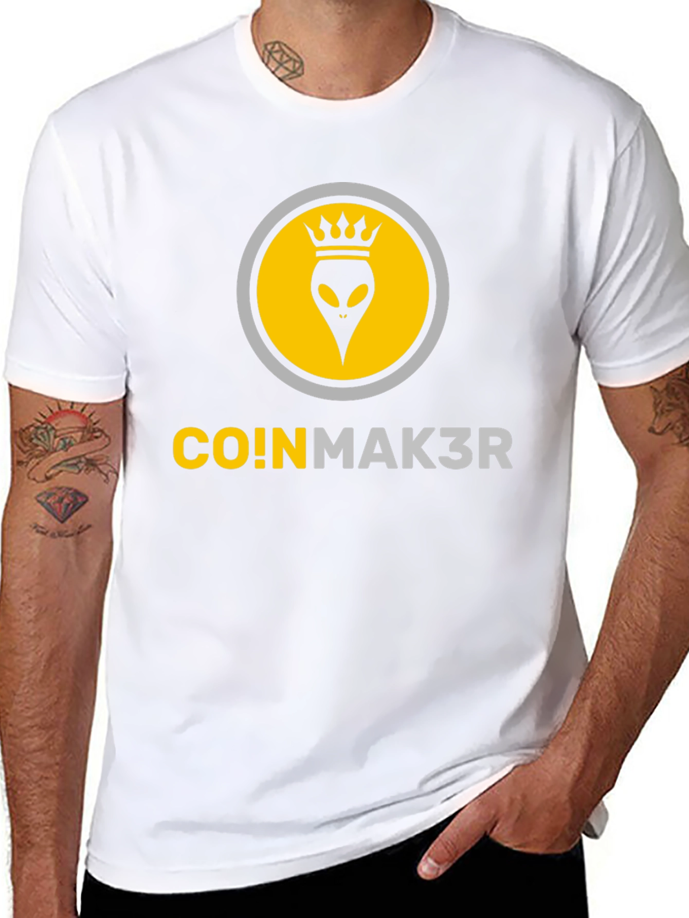CO!NMAK3R T-Shirt - Alien Crown Design