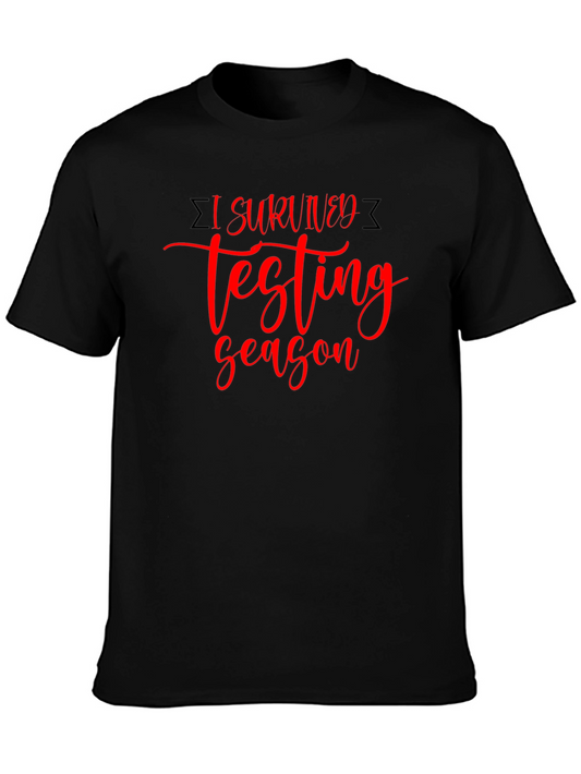 I Survived Testing Season Black T-Shirt