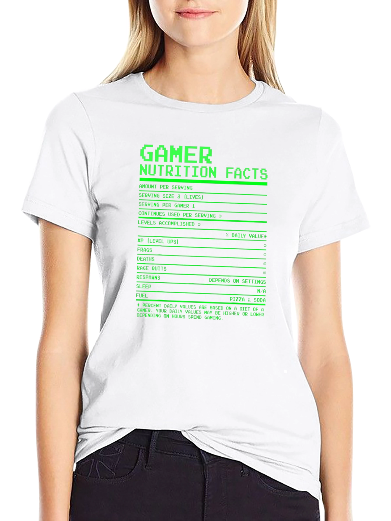 Gamer Nutrition Facts Funny T-Shirt
