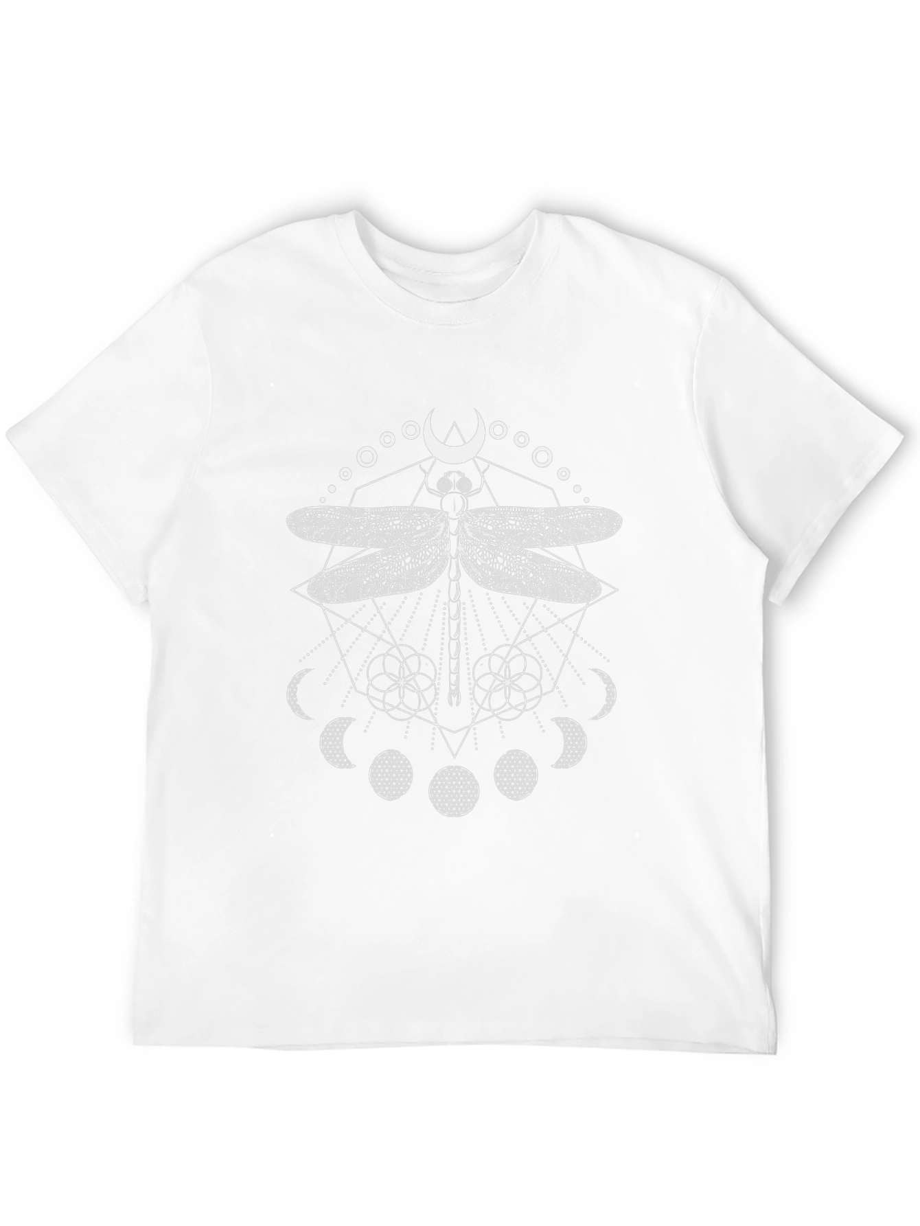 Dragonfly Moon Phase Graphic Tee - Black