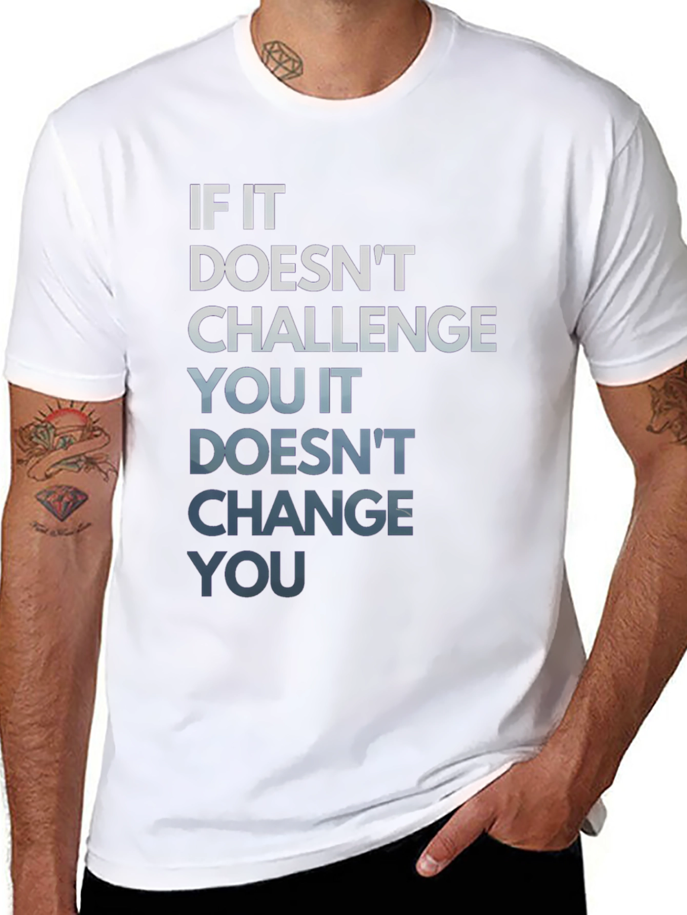 Motivational Graphic Tee - Challenge Changes You